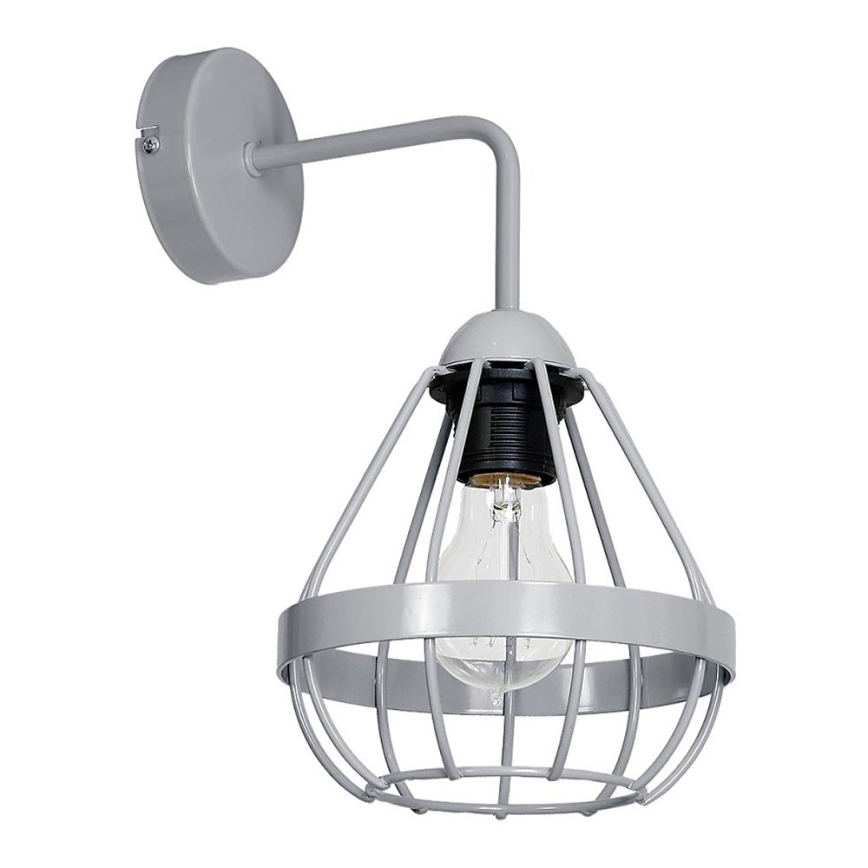Luz de parede RING 1xE27/60W/230V cinzento