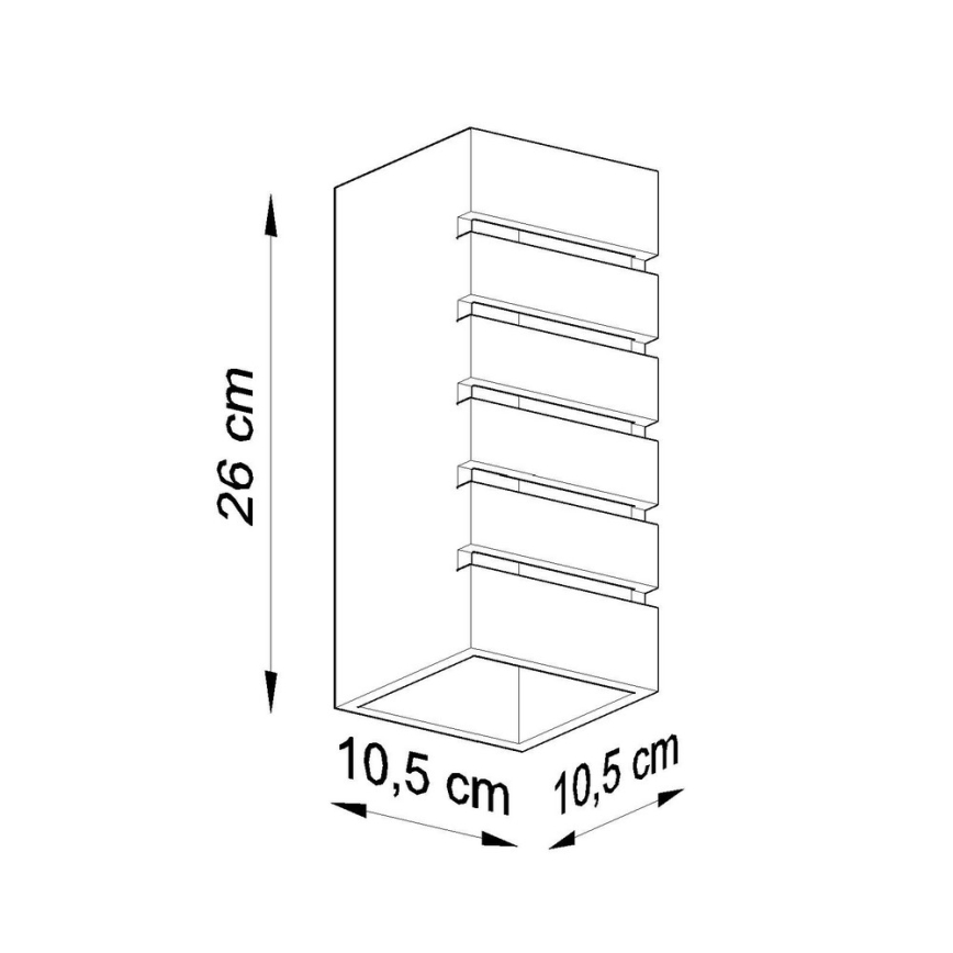 Luz de parede SAMIR 1xE27/60W/230V branco