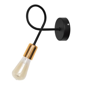 Luz de parede TUBE 1xE27/15W/230V preto antigo