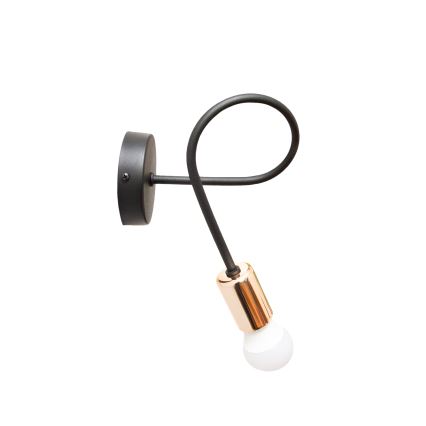 Luz de parede TUBE 1xE27/15W/230V preto antigo