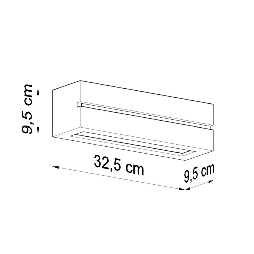 Luz de parede VEGA LINE 1xE27/60W/230V branco