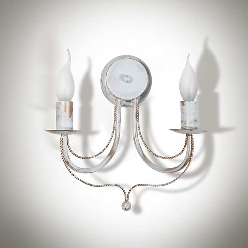 Luz de parede VERSA 2xE14/40W/230V branco 29 cm