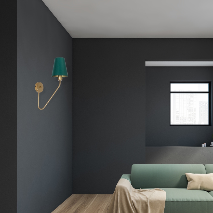 Luz de parede VICTORIA 1xE27/60W/230V verde