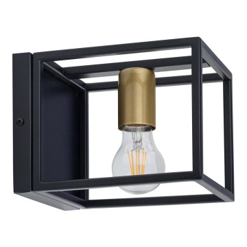 Luz de parede VIGO 1xE27/60W/230V preto antigo/dourado