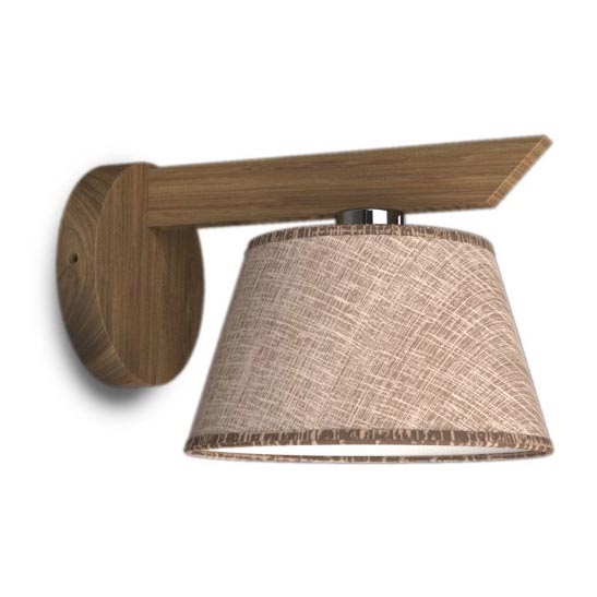 Luz de parede YOKE 1xE14/40W/230V madeira castanha