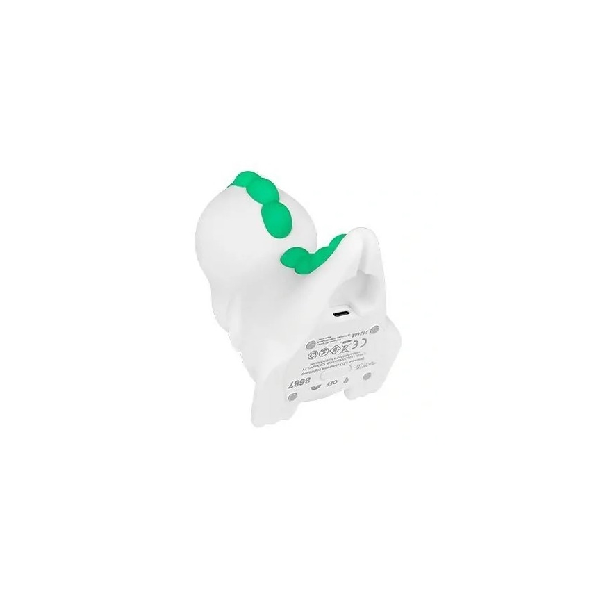Luz de presença para crianças LED RGB regulável recarregável LED/2,5W/5V 3000K 1200 mAh dinossauro