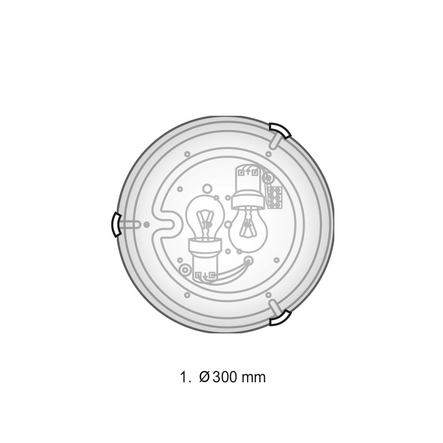Luz de teto 2xE27/60W/230V