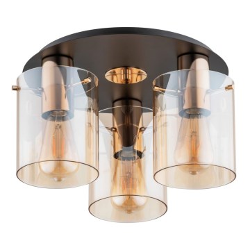 Luz de teto ATMAN 3xE27/60W/230V bronze