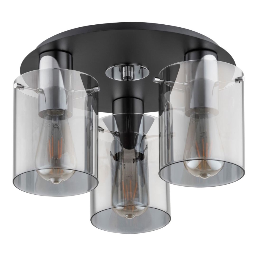Luz de teto ATMAN 3xE27/60W/230V cromo brilhante