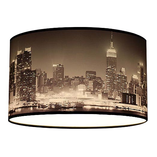 Luz de teto CITY arranha-céus a preto e branco 2xE27/60W/230V