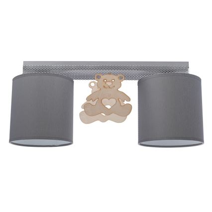 Luz de teto de criança BEAR 2xE27/60W/230V