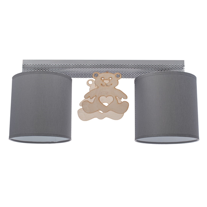 Luz de teto de criança BEAR 2xE27/60W/230V