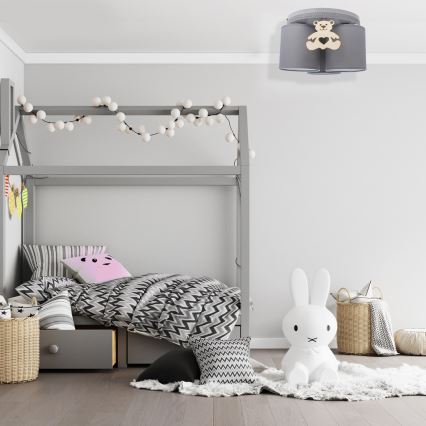 Luz de teto de criança BEAR 3xE27/60W/230V