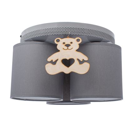 Luz de teto de criança BEAR 3xE27/60W/230V