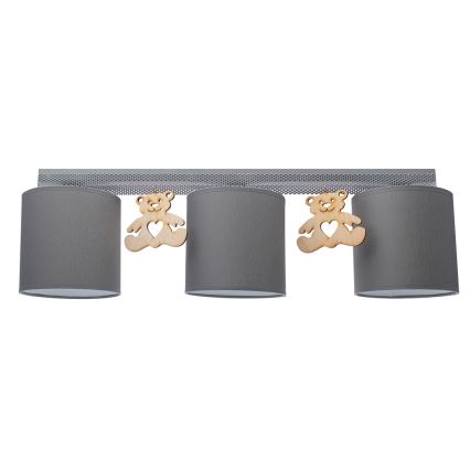 Luz de teto de criança BEAR 3xE27/60W/230V