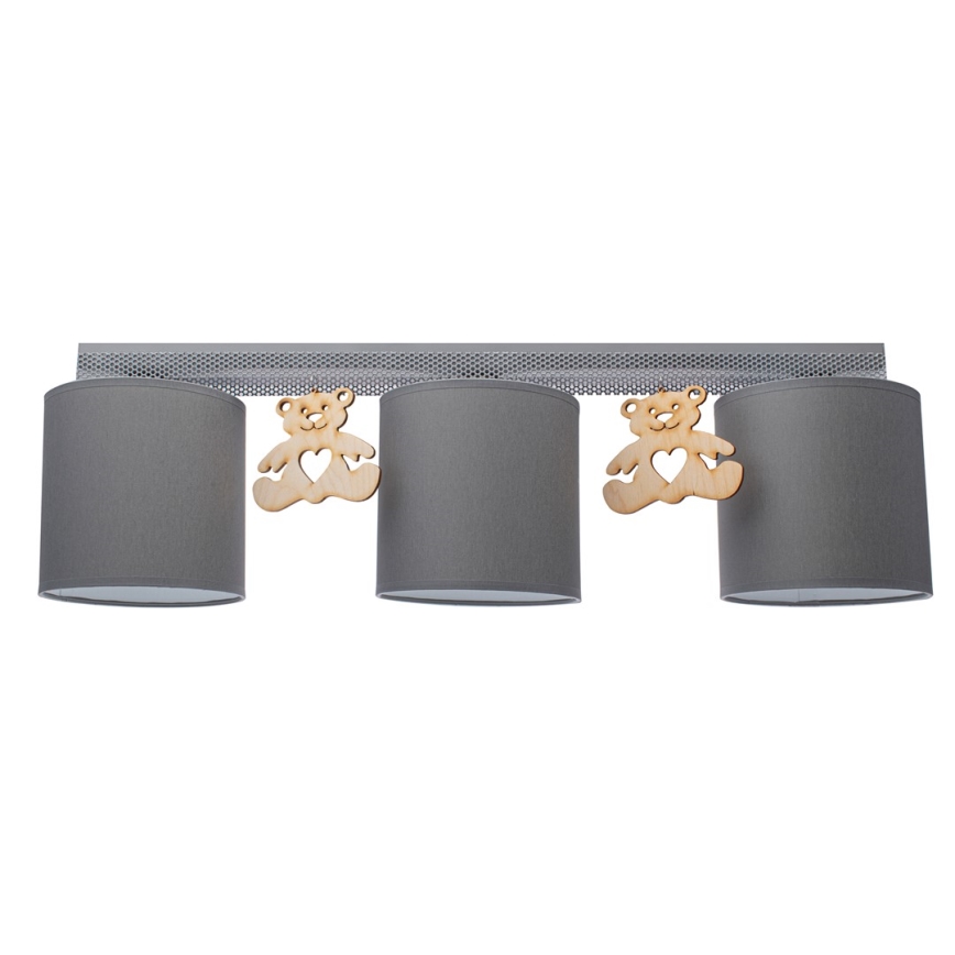 Luz de teto de criança BEAR 3xE27/60W/230V