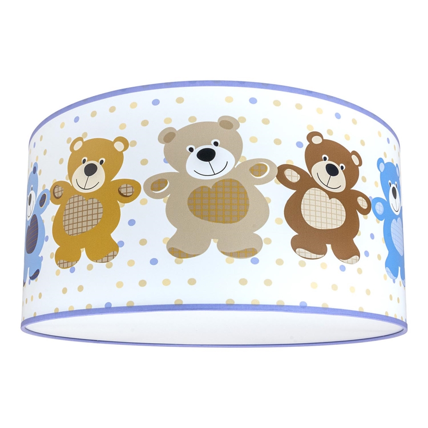 Luz de teto de criança BEARS 2xE27/60W/230V branco