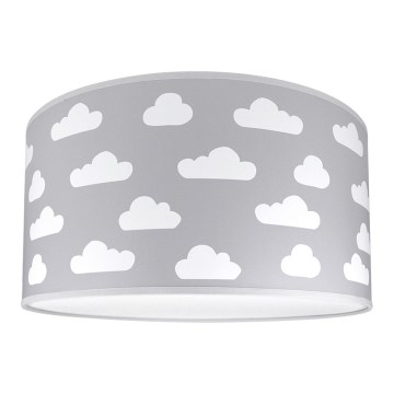 Luz de teto de criança CLOUDS GREY 2xE27/60W/230V cinzento