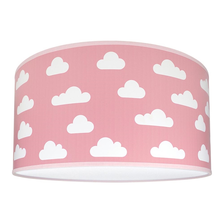 Luz de teto de criança CLOUDS PINK 2xE27/60W/230V rosa