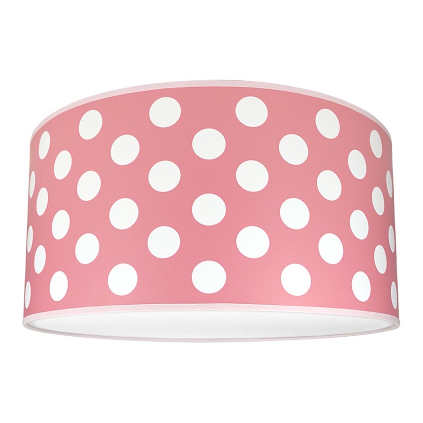 Luz de teto de criança DOTS PINK 2xE27/60W/230V rosa