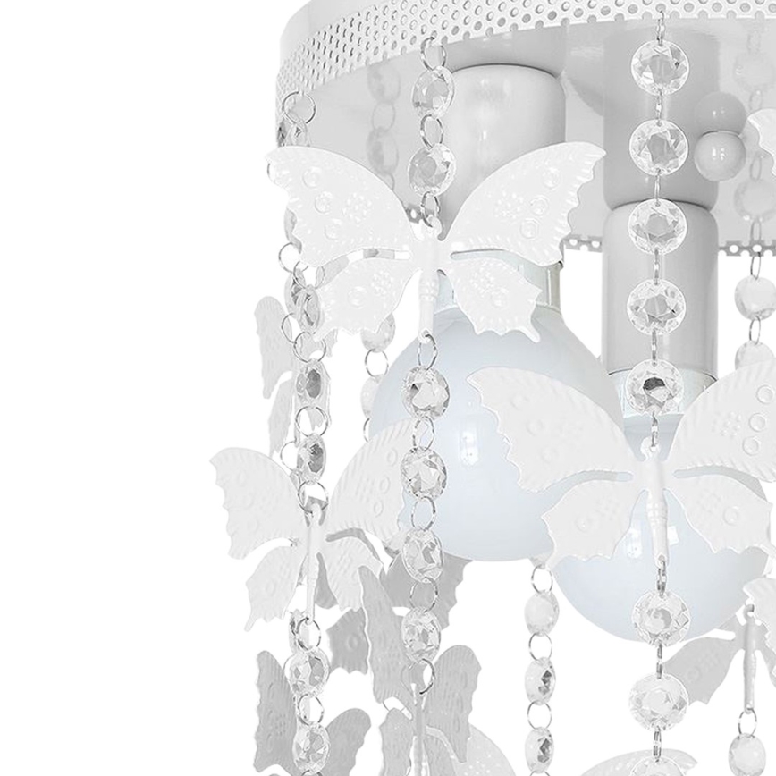 Luz de teto de criança ELZA butterflies 3xE27/60W/230V branco