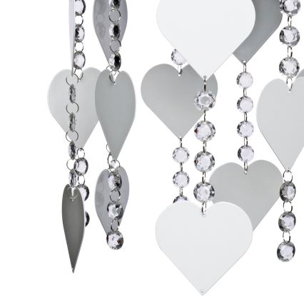 Luz de teto de criança ELZA hearts 3xE27/60W/230V cinzento
