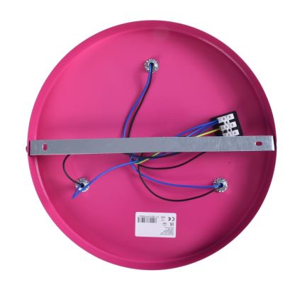 Luz de teto de criança ELZA stars 3xE27/60W/230V rosa escuro