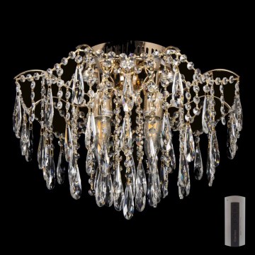 Luz de teto de cristal LED 4xE27/60W/230V + 4xLED/3W