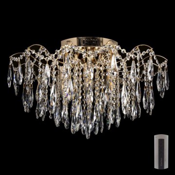 Luz de teto de cristal LED 6xE27/60W/230V + 6xLED/3W
