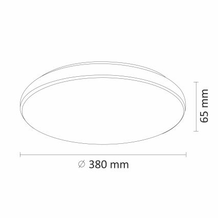 Luz de teto fosca LED DESERT LED/24W/230V com controlo remoto