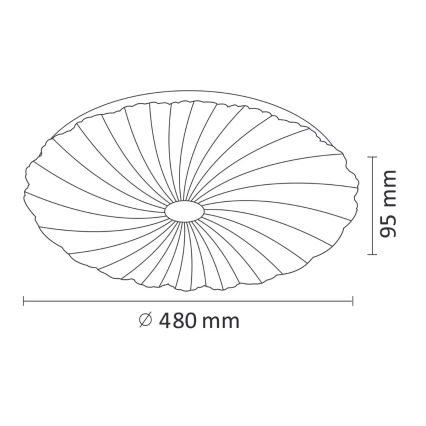 Luz de teto fosca LED FLOWER LED/36W/230V + RC