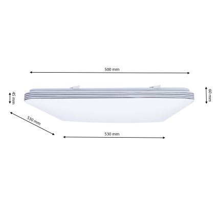 Luz de teto fosca LED PALERMO LED/72W/230V
