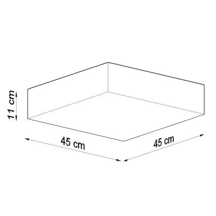 Luz de teto HORUS 45 3xE27/60W/230V branco