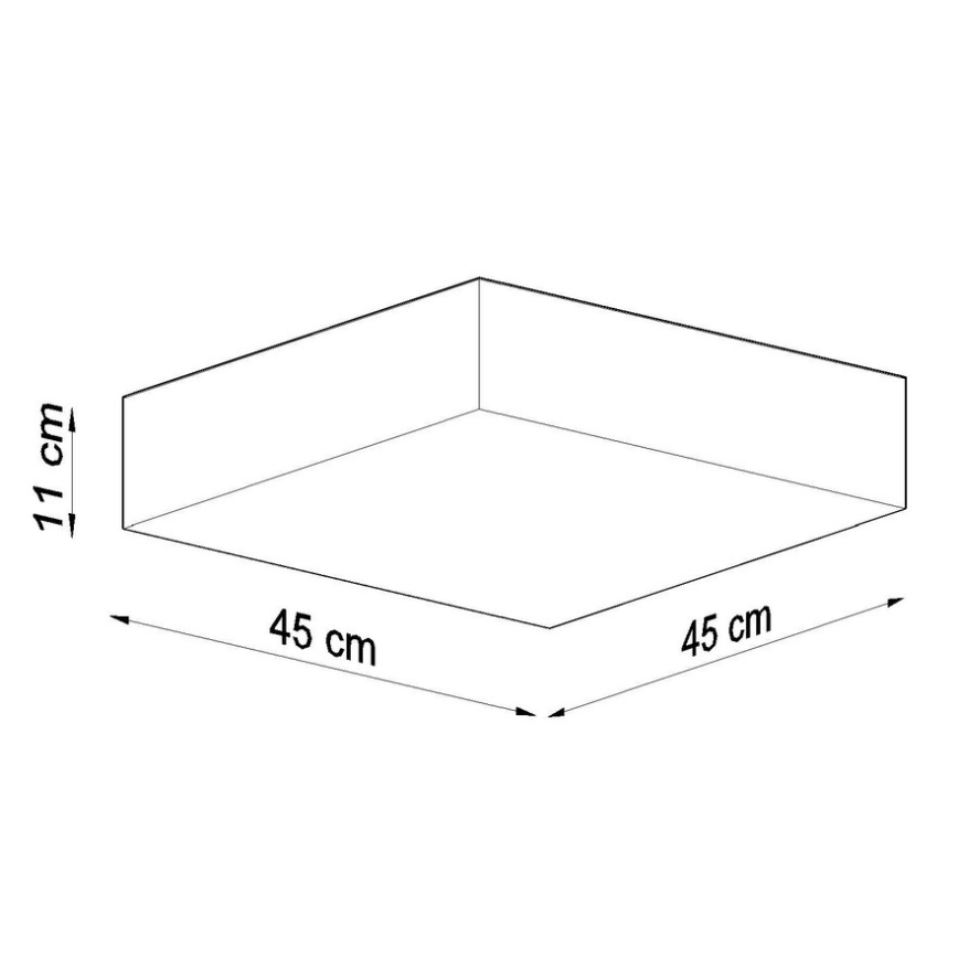 Luz de teto HORUS 45 3xE27/60W/230V branco