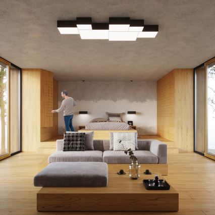 Luz de teto HORUS 45 3xE27/60W/230V preto antigo