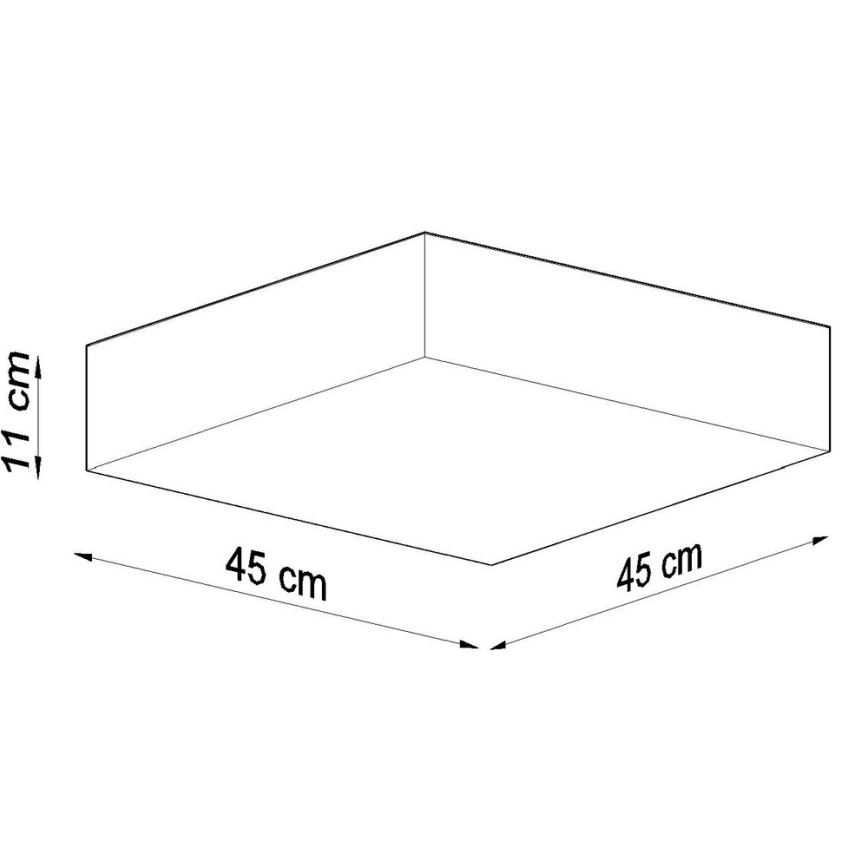 Luz de teto HORUS 45 3xE27/60W/230V preto antigo