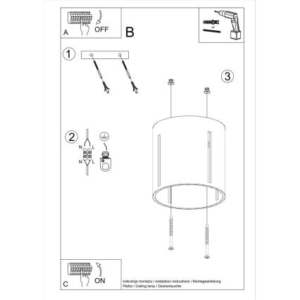 Luz de teto INEZ 1xG9/40W/230V cinzento