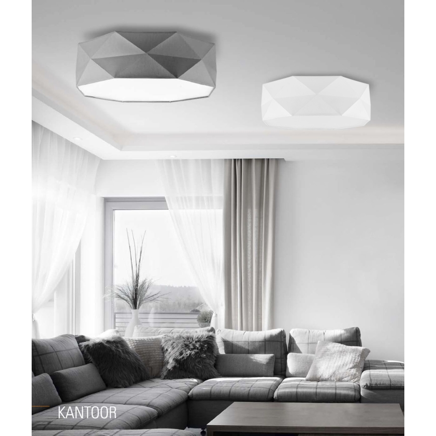 Luz de teto KANTOOR 4xE27/60W/230V branco