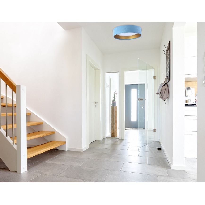 Luz de teto LED GALAXY 1xLED/24W/230V AZUL/dourado