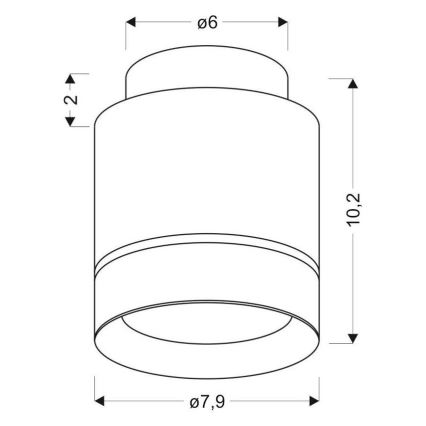 Luz de teto LED TUBA LED/12W/230V