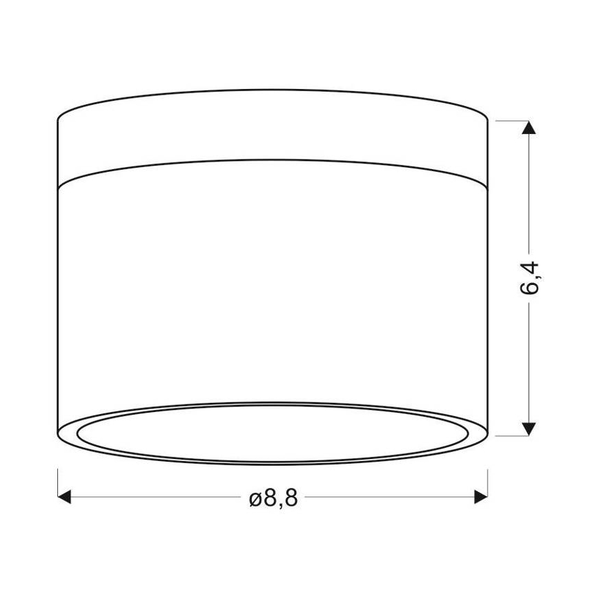 Luz de teto LED TUBA LED/9W/230V branco/ bege