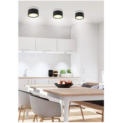 Luz de teto LED TUBA LED/9W/230V branco/preto