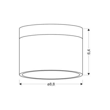 Luz de teto LED TUBA LED/9W/230V branco/preto
