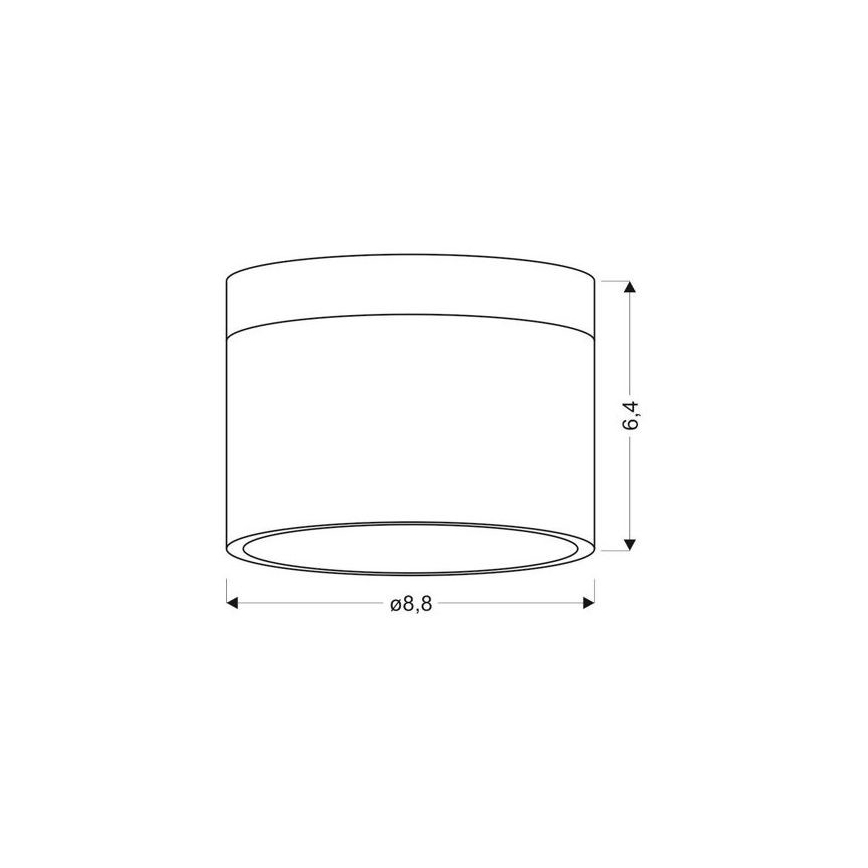 Luz de teto LED TUBA LED/9W/230V branco/preto