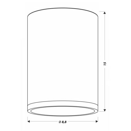 Luz de teto LED TUBA LED/9W/230V