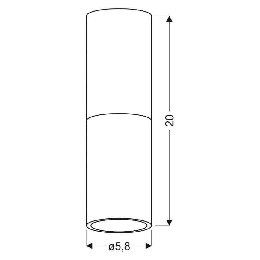 Luz de teto TUBA 1xGU10/15W/230V