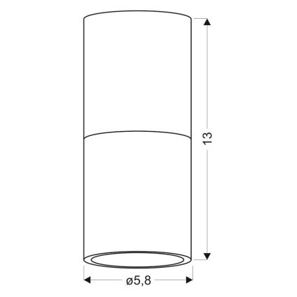 Luz de teto TUBA 1xGU10/50W/230V branco