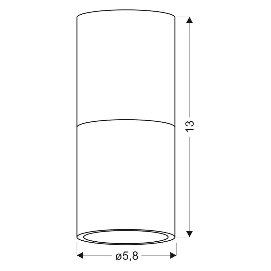 Luz de teto TUBA 1xGU10/50W/230V branco