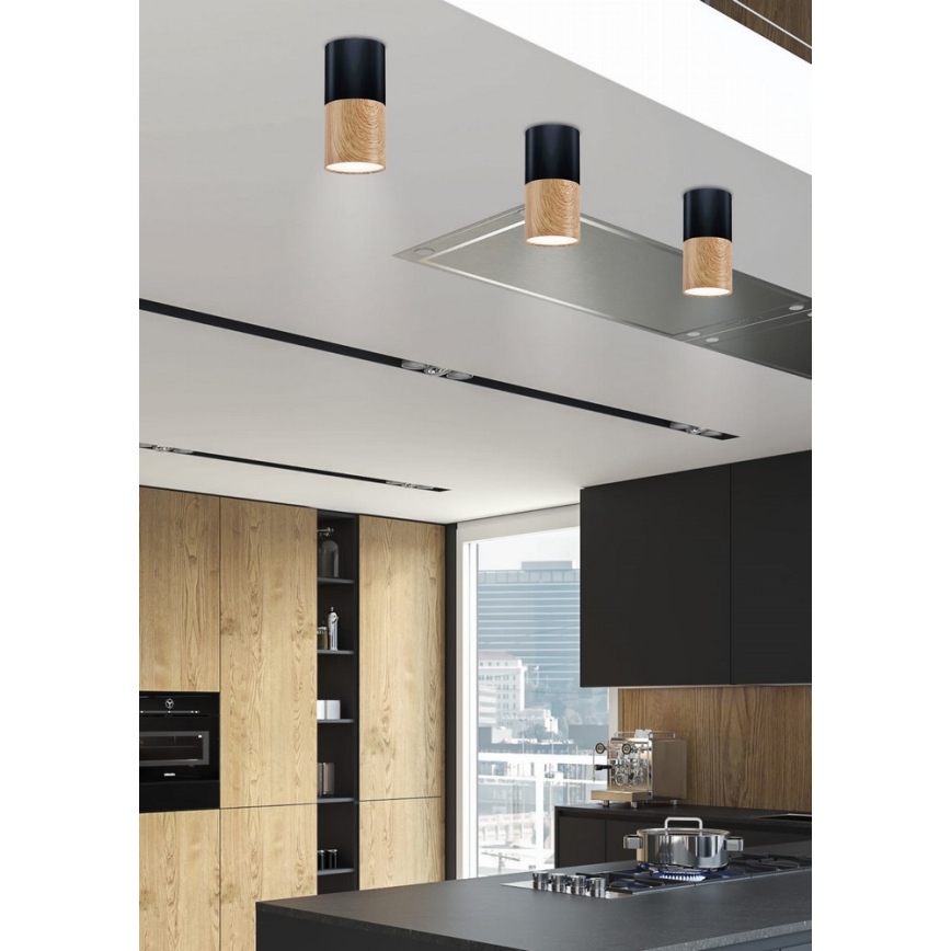 Luz de teto TUBA 1xGU10/50W/230V preto
