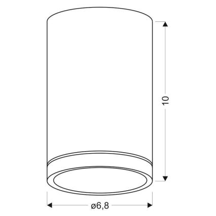 Luz de teto TUBA GU10/15W/230V